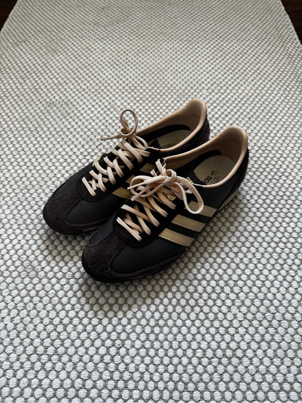 adidas Black Sneakers with Cream Accents